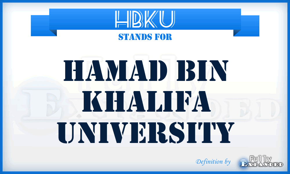 HBKU - Hamad Bin Khalifa University