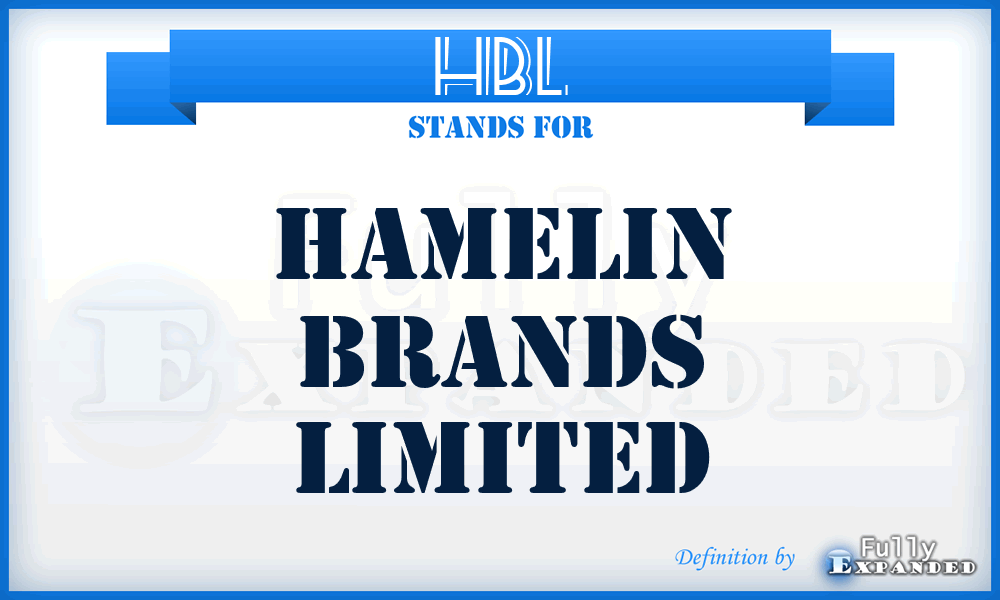 HBL - Hamelin Brands Limited