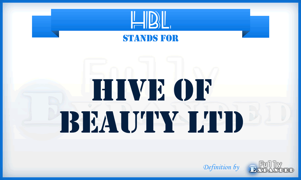 HBL - Hive of Beauty Ltd