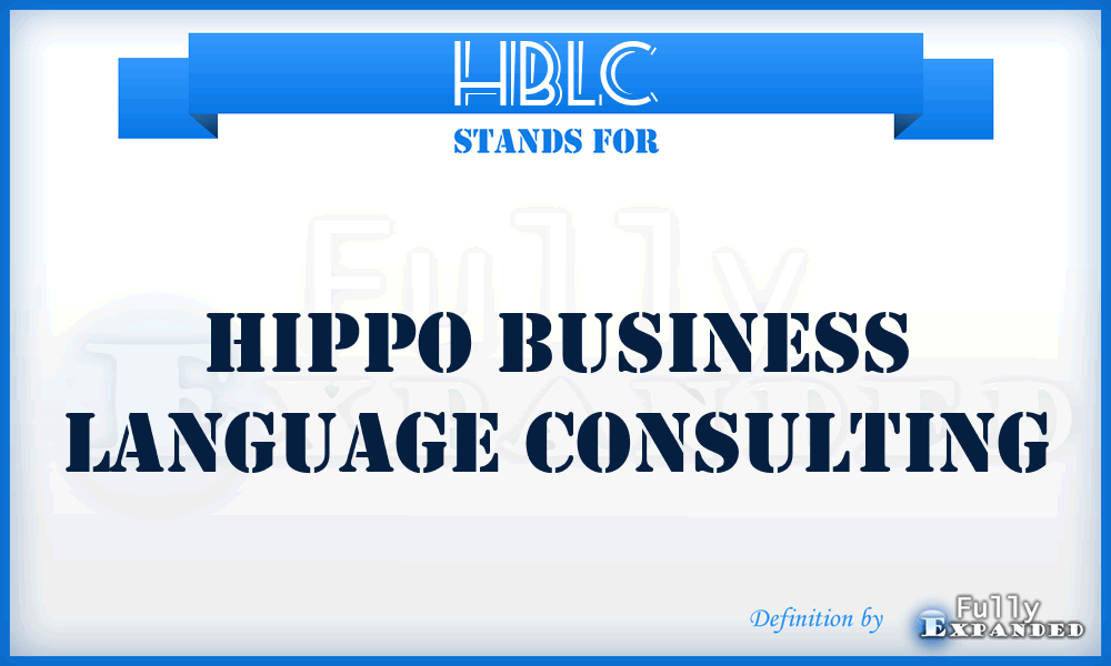HBLC - Hippo Business Language Consulting