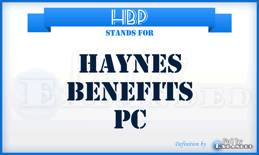 HBP - Haynes Benefits Pc