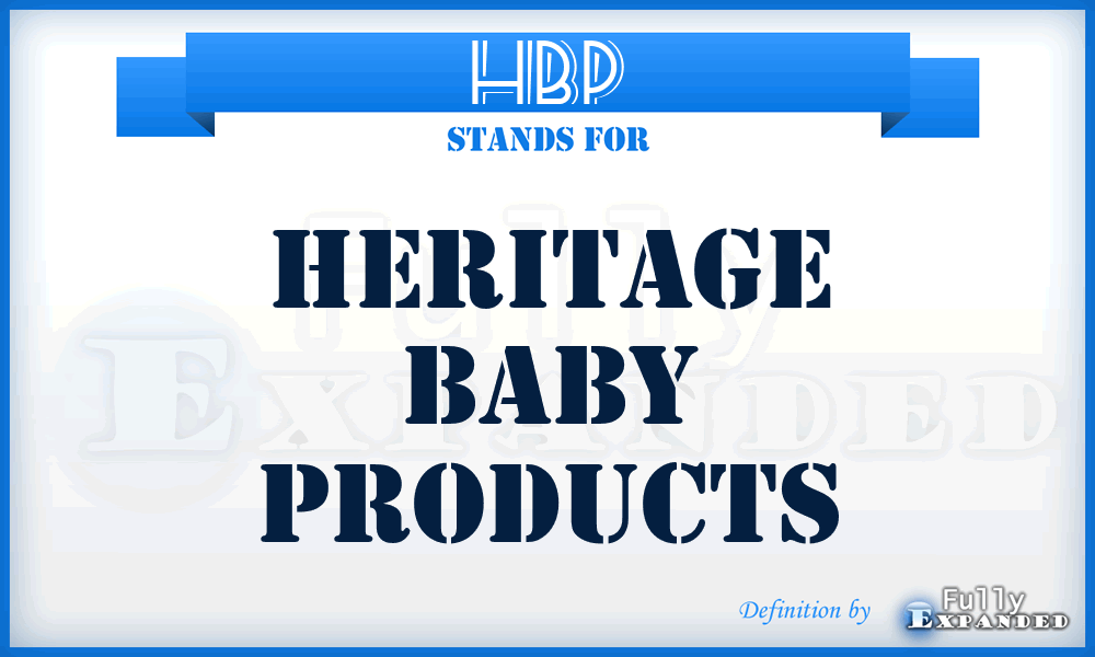 HBP - Heritage Baby Products