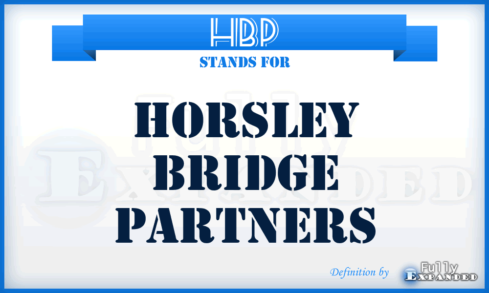 HBP - Horsley Bridge Partners