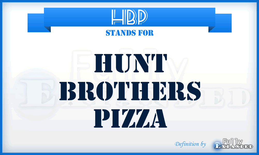 HBP - Hunt Brothers Pizza