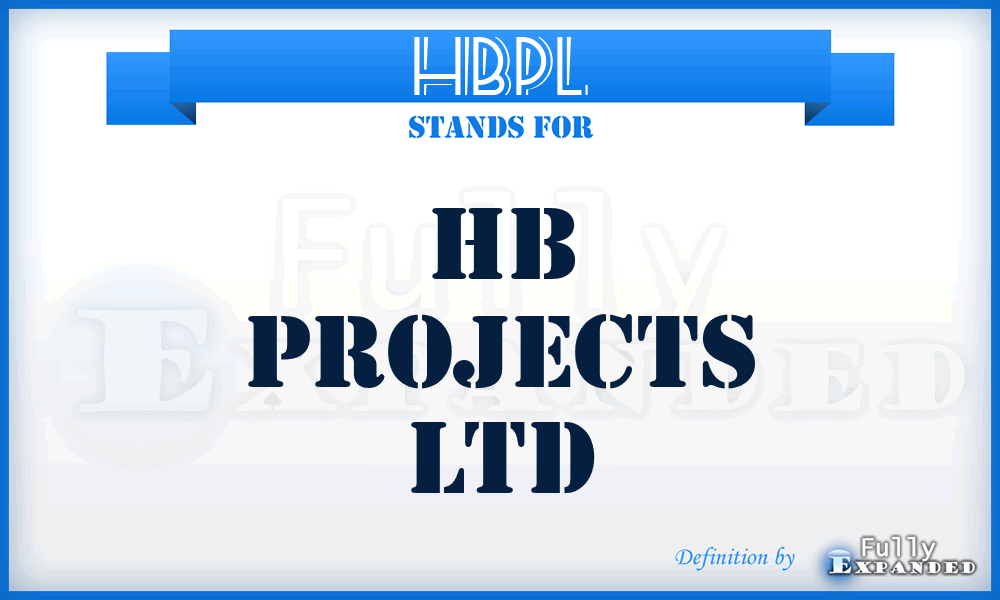 HBPL - HB Projects Ltd