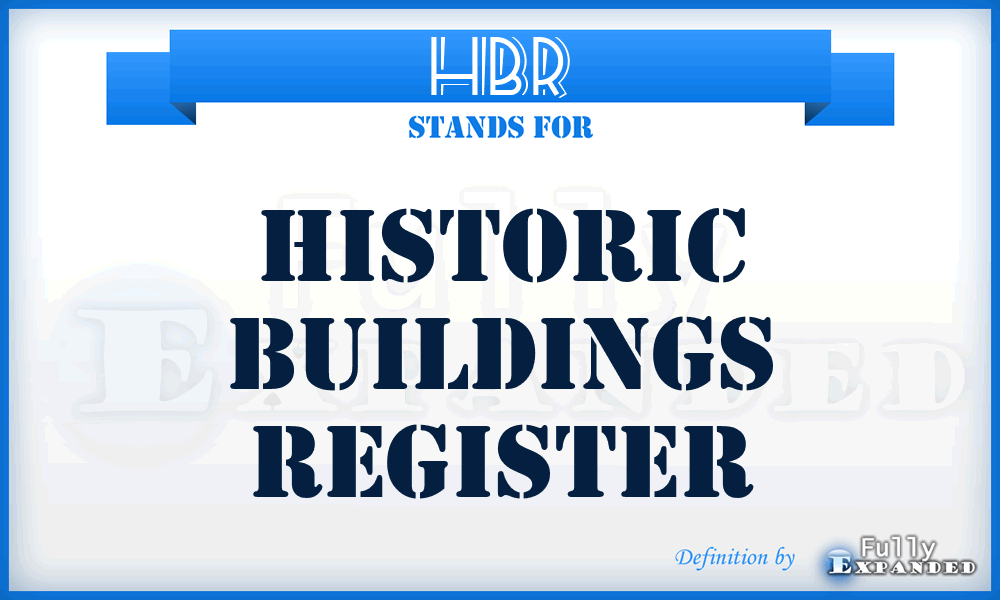 HBR - Historic Buildings Register