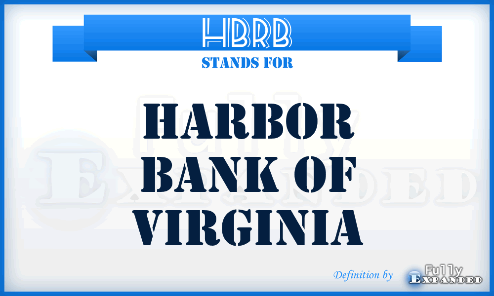 HBRB - Harbor Bank of Virginia