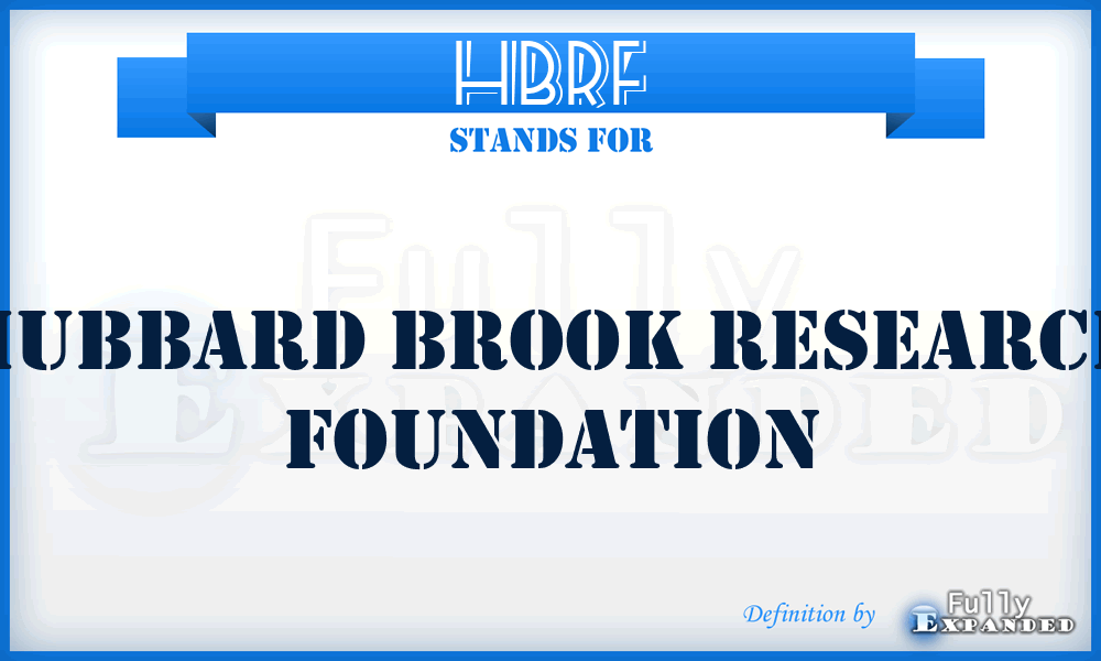 HBRF - Hubbard Brook Research Foundation