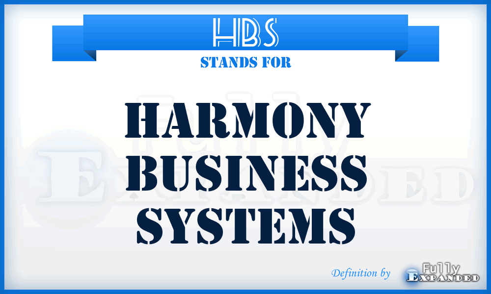 HBS - Harmony Business Systems