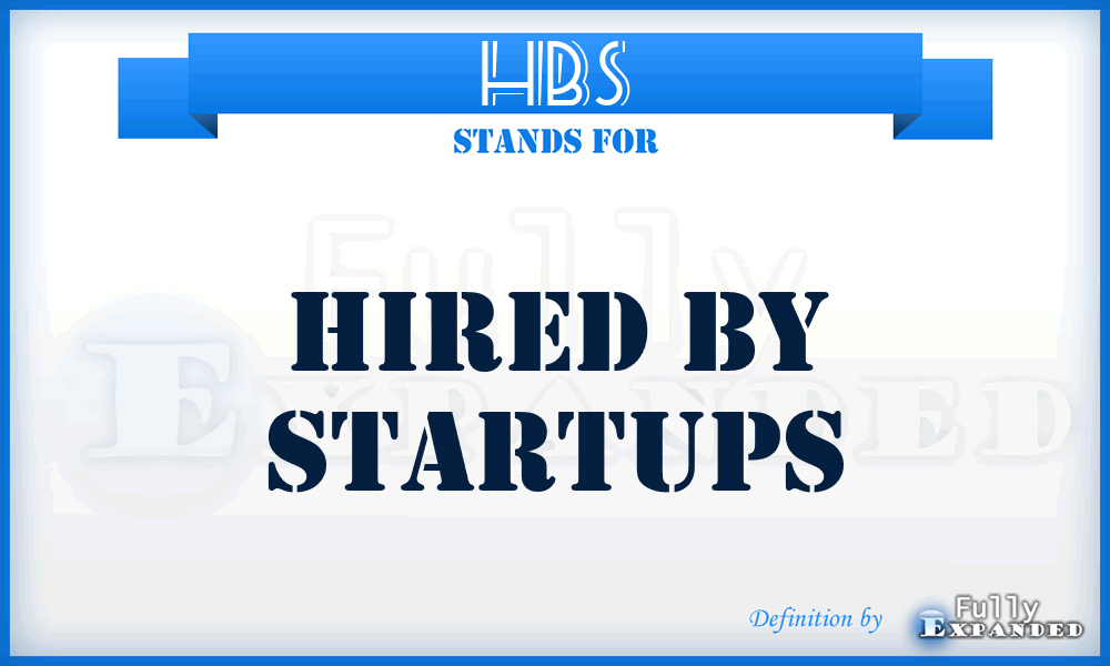 HBS - Hired By Startups
