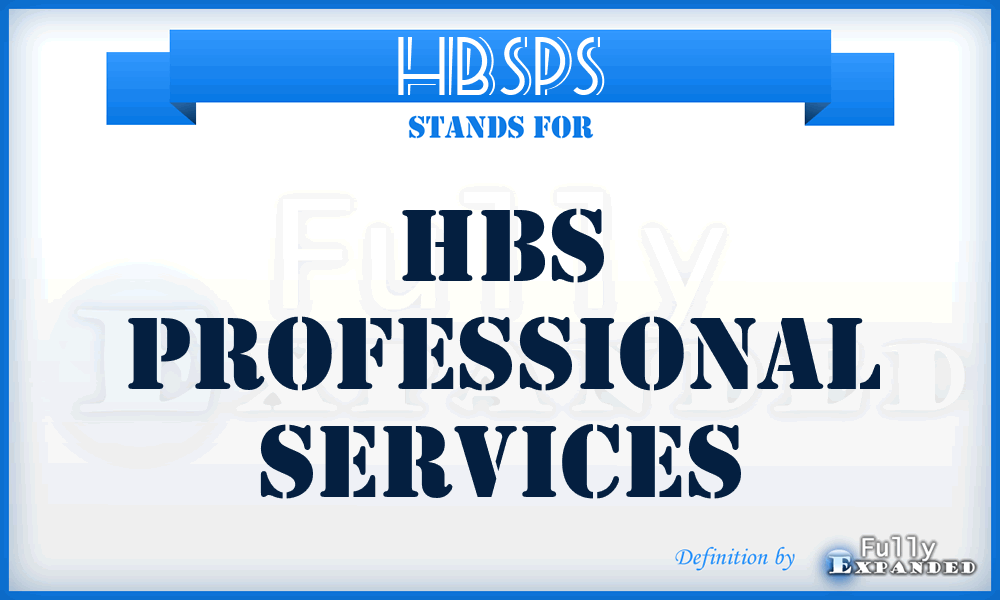 HBSPS - HBS Professional Services