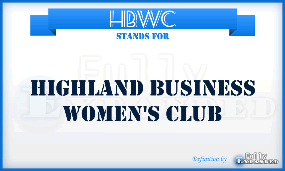 HBWC - Highland Business Women's Club