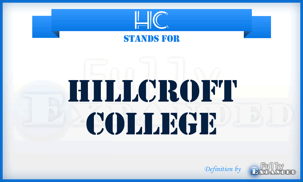 HC - Hillcroft College