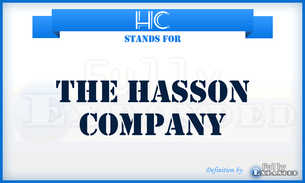 HC - The Hasson Company