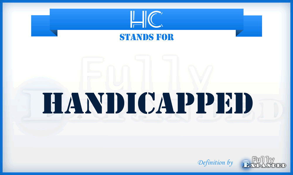 HC - handicapped