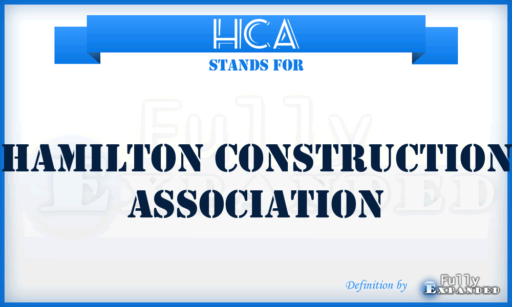 HCA - Hamilton Construction Association