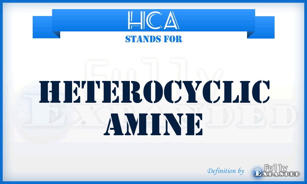 HCA - HeteroCyclic Amine