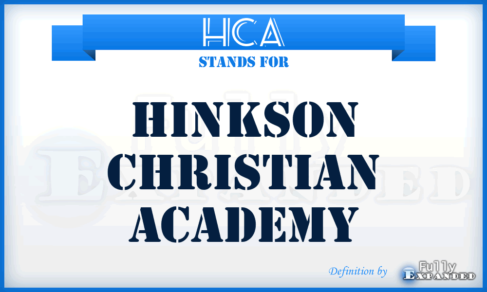 HCA - Hinkson Christian Academy