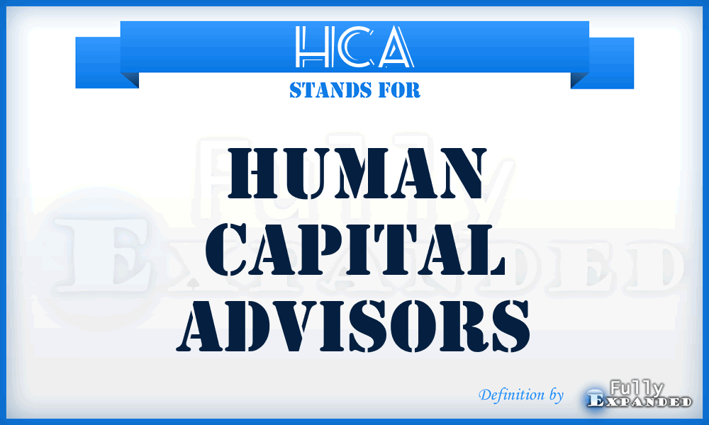 HCA - Human Capital Advisors