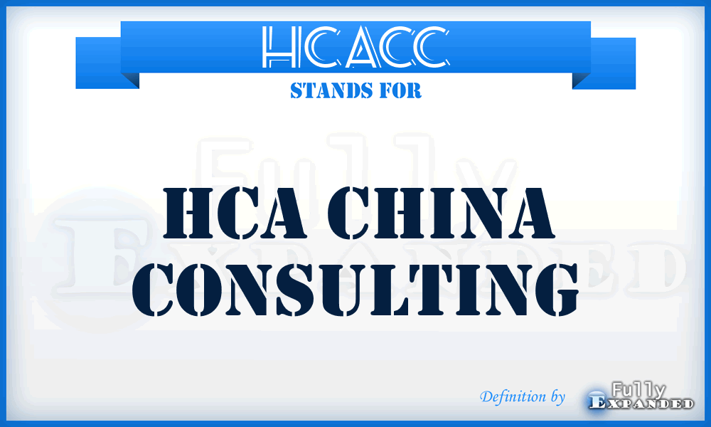 HCACC - HCA China Consulting