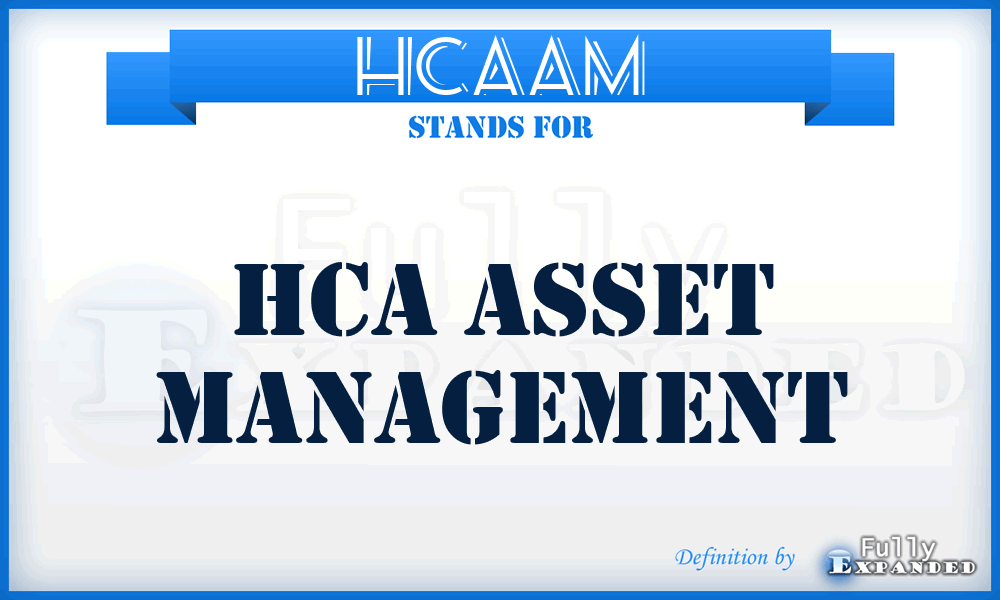 HCAAM - HCA Asset Management