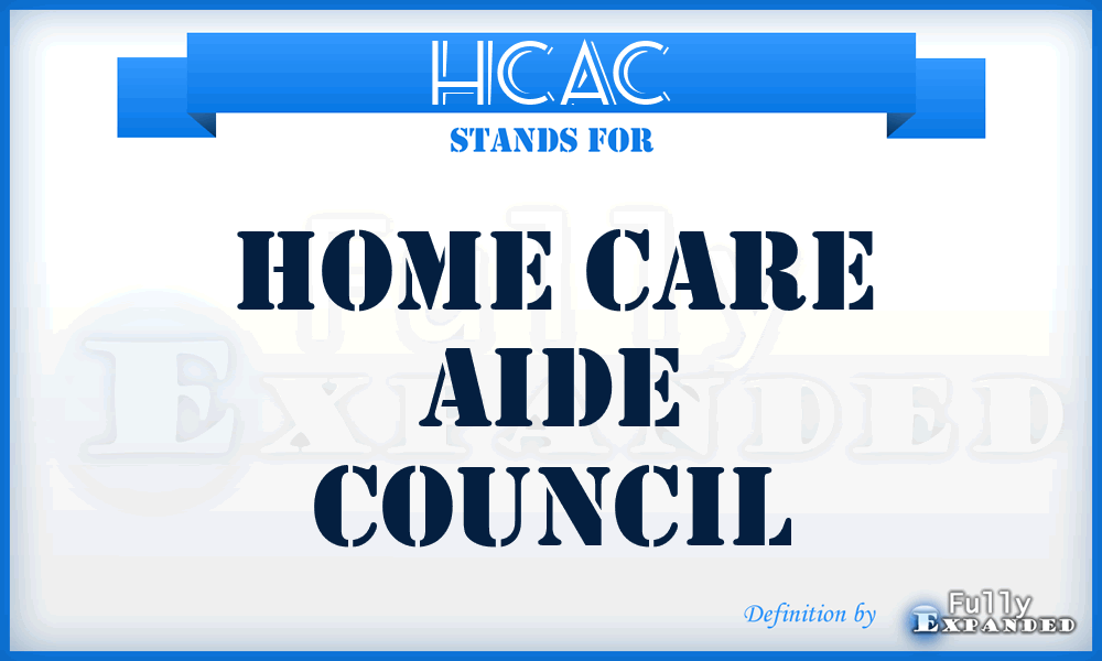 HCAC - Home Care Aide Council