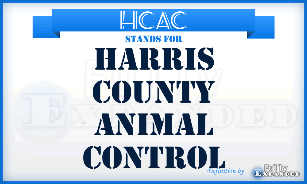 HCAC - Harris County Animal Control