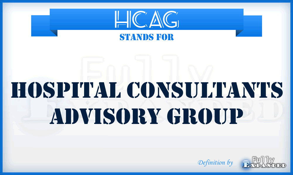 HCAG - Hospital Consultants Advisory Group