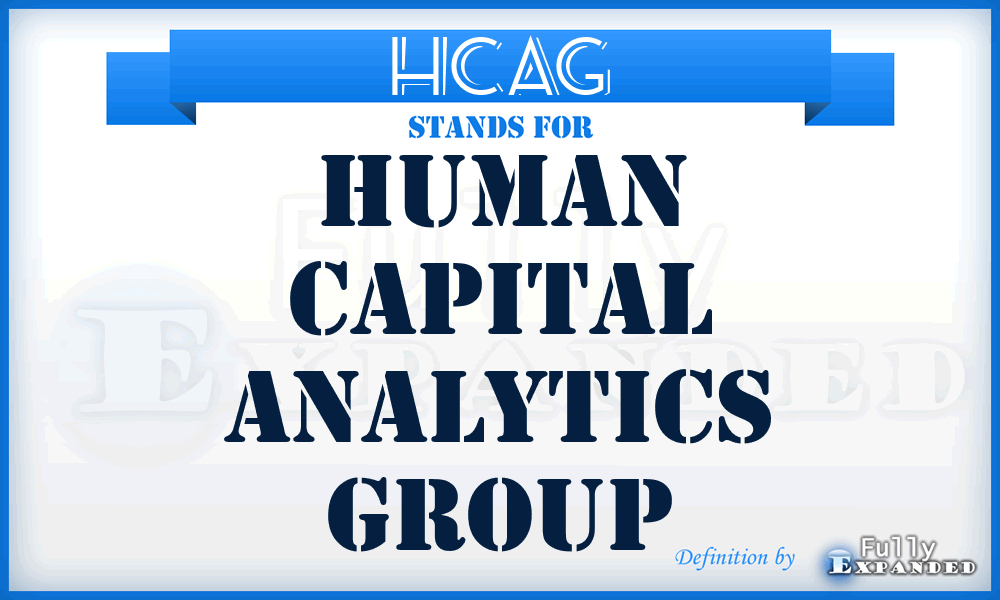 HCAG - Human Capital Analytics Group