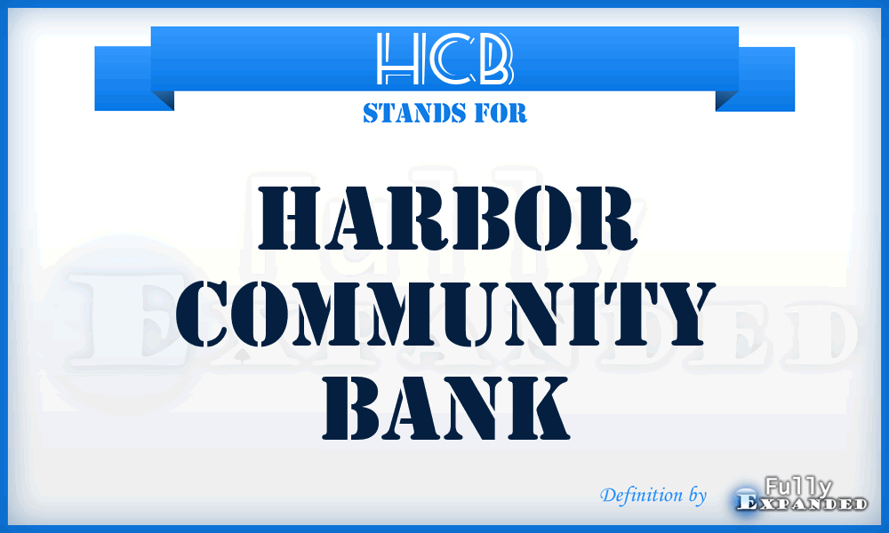 HCB - Harbor Community Bank