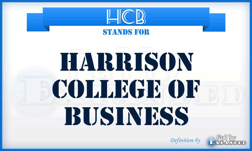 HCB - Harrison College of Business