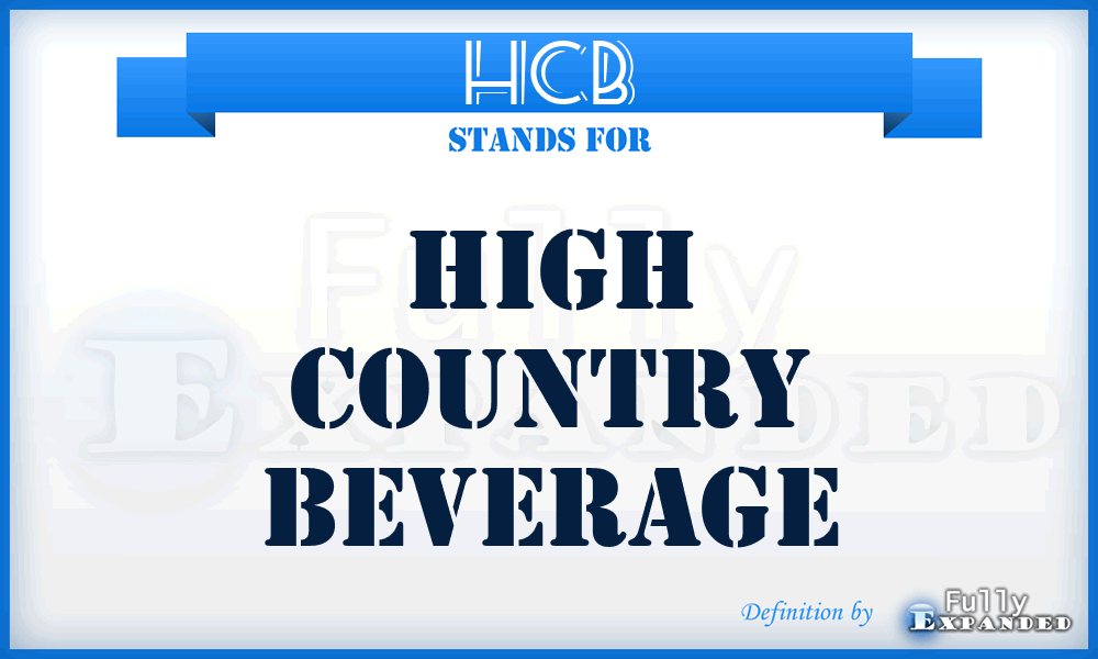 HCB - High Country Beverage