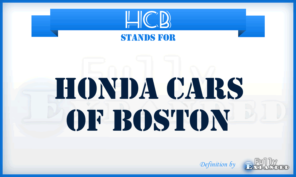 HCB - Honda Cars of Boston