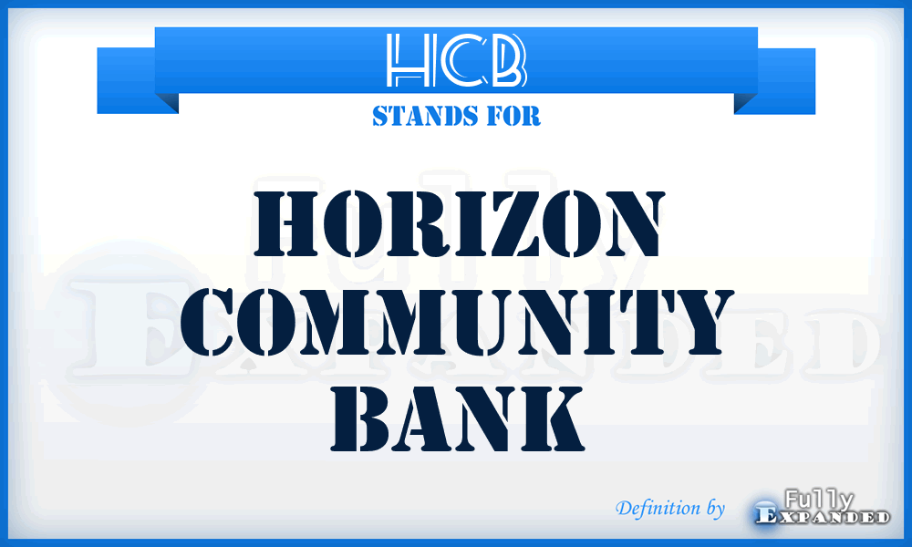 HCB - Horizon Community Bank