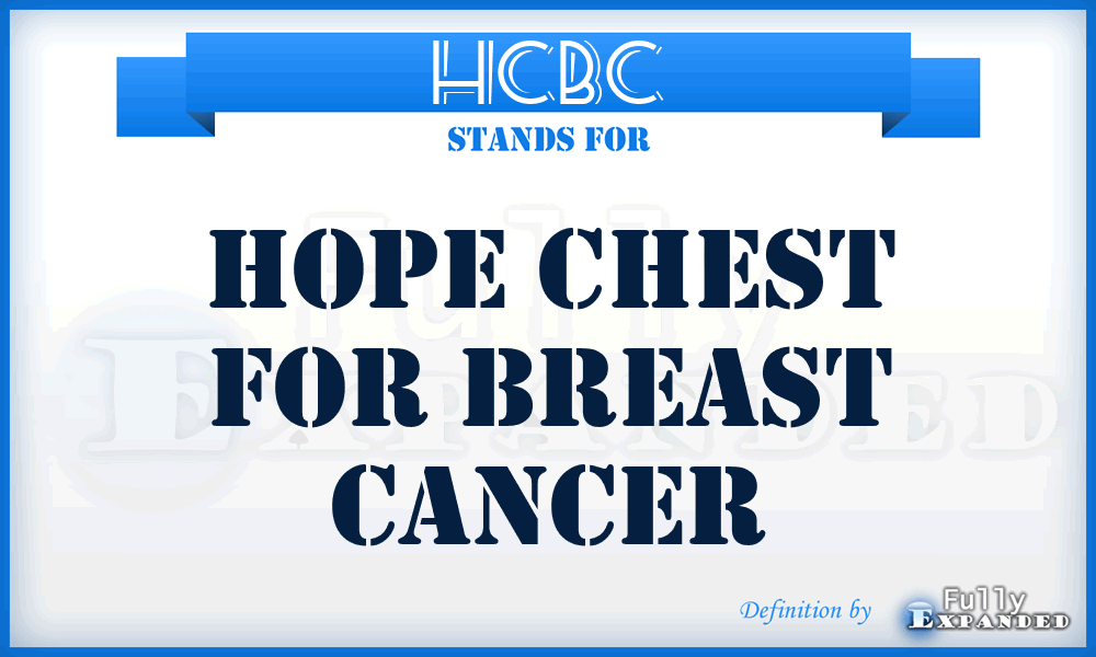 HCBC - Hope Chest for Breast Cancer