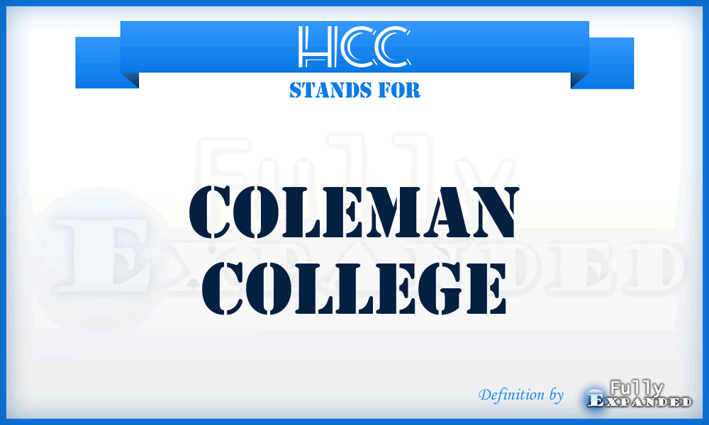 HCC - Coleman College