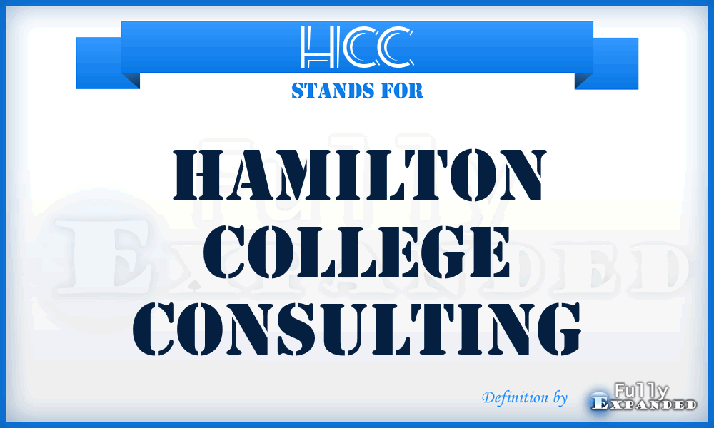 HCC - Hamilton College Consulting