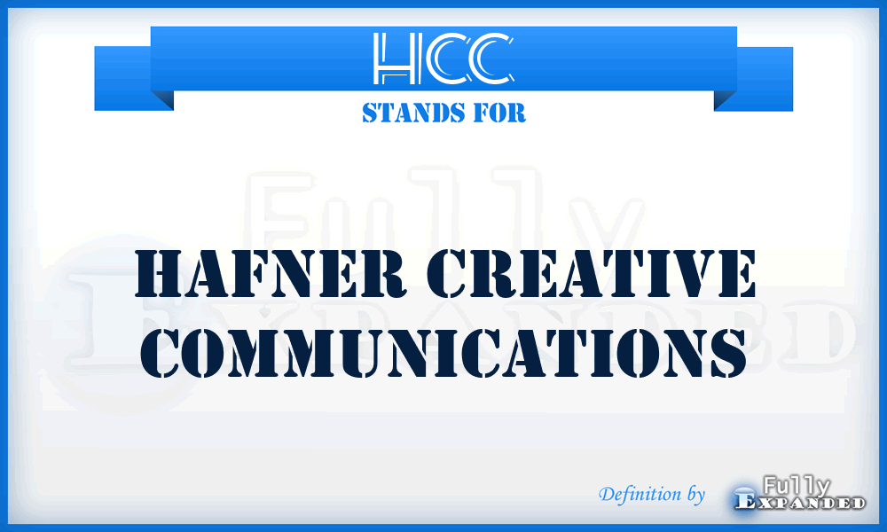HCC - Hafner Creative Communications