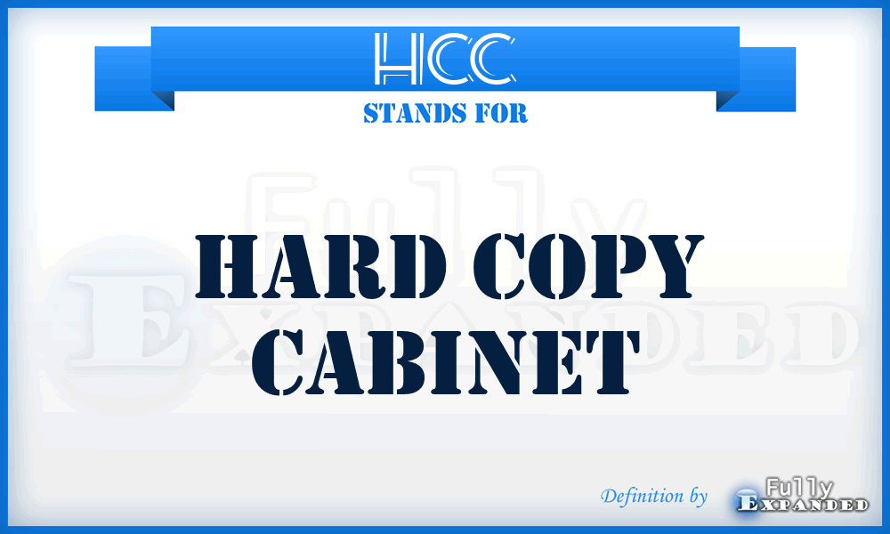 HCC - Hard Copy Cabinet