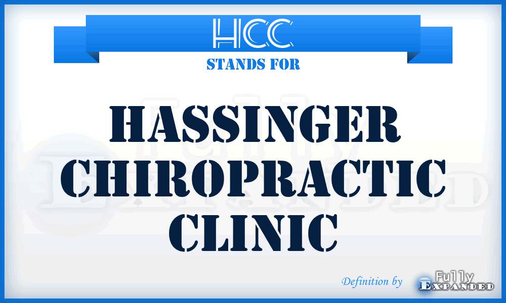 HCC - Hassinger Chiropractic Clinic