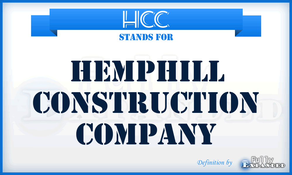 HCC - Hemphill Construction Company