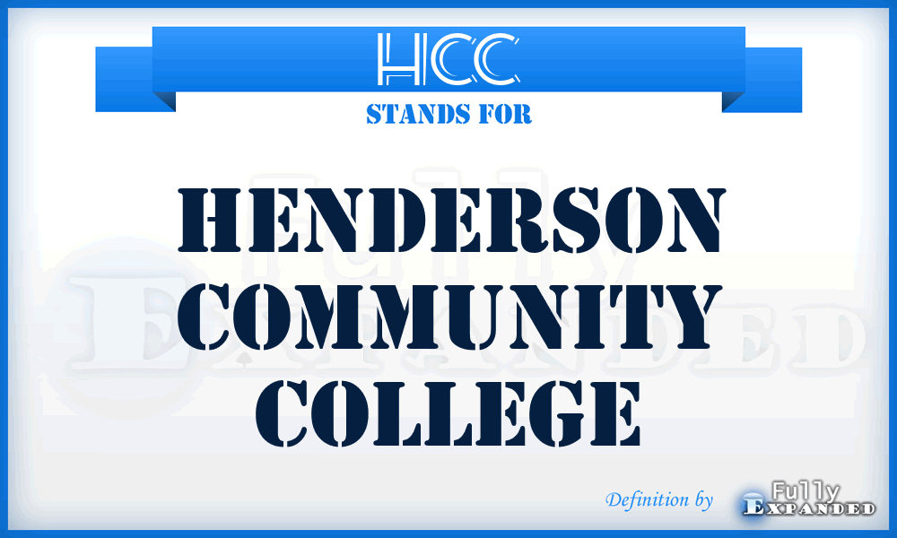 HCC - Henderson Community College