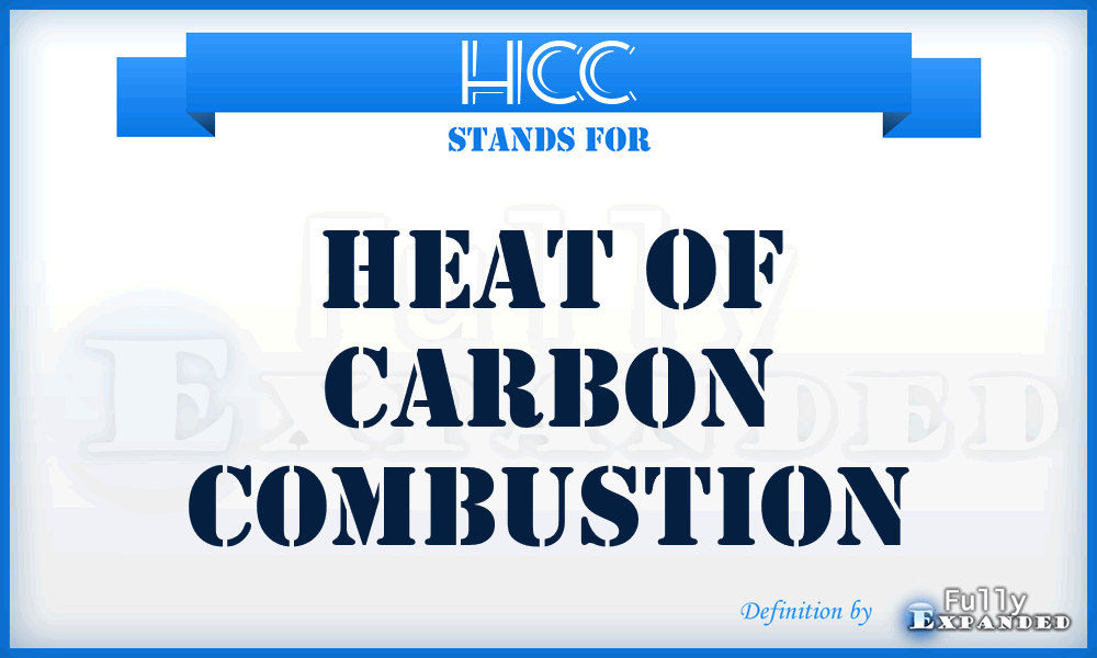 HCC - Heat Of Carbon Combustion