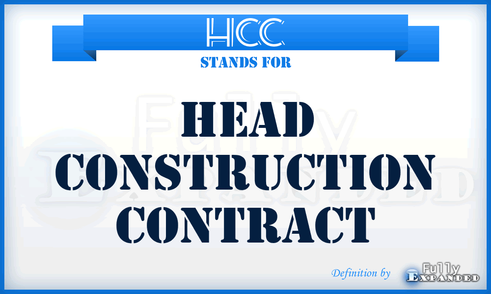 HCC - Head Construction Contract