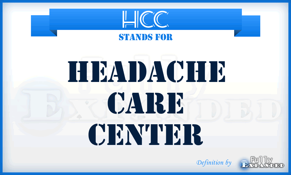 HCC - Headache Care Center