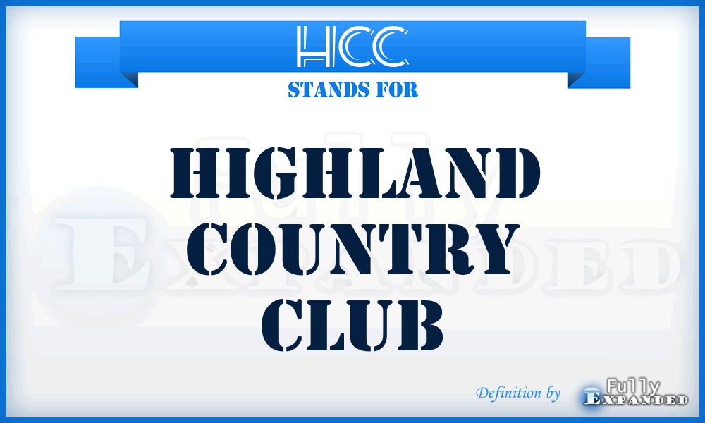 HCC - Highland Country Club