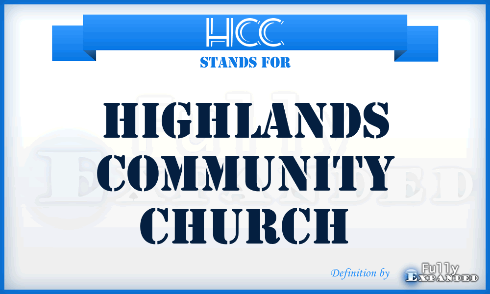 HCC - Highlands Community Church