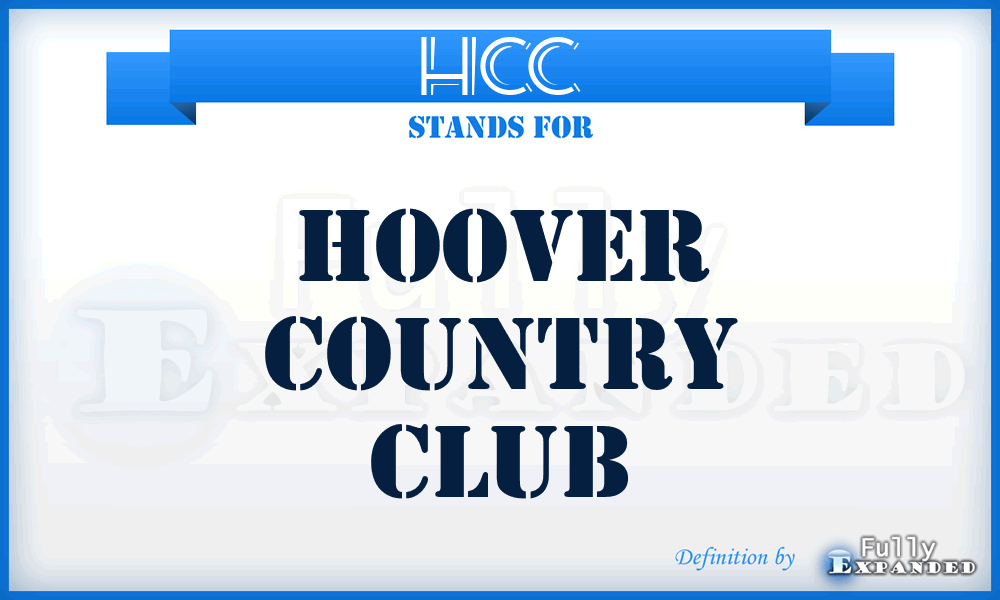 HCC - Hoover Country Club