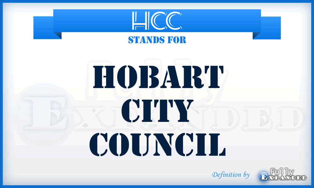 HCC - Hobart City Council