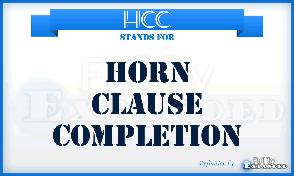 HCC - Horn Clause Completion